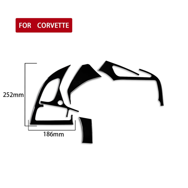 For Chevrolet Corvette C7 2014-2019 Car Left + Middle Air Outlet Panel Decorative Sticker, Left Drive - Car Interior Mouldings by PMC TechLife | Online Shopping South Africa | PMC TechLife | Buy Now Pay Later Mobicred