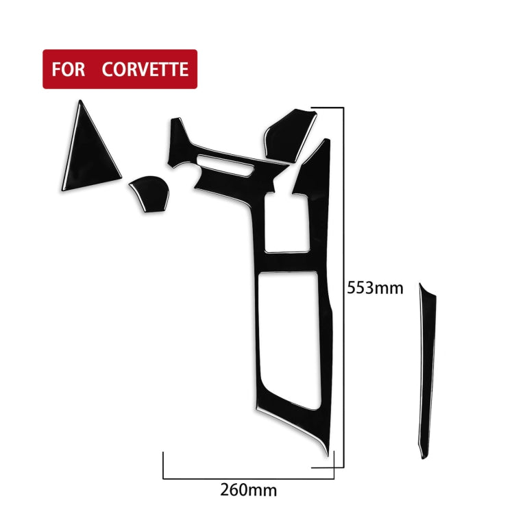 For Chevrolet Corvette C7 2014-2019 5 in 1 Car Water Cup Frame Panel Decorative Sticker, Left Drive - free shipping - PMC TechLife - Order now!