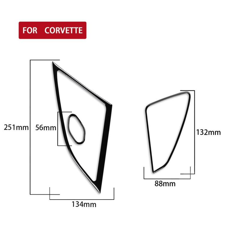 For Chevrolet Corvette C7 2014-2019 Car Door Speaker Decorative Sticker, Left Drive - Car Interior Mouldings by PMC TechLife | Online Shopping South Africa | PMC TechLife | Buy Now Pay Later Mobicred