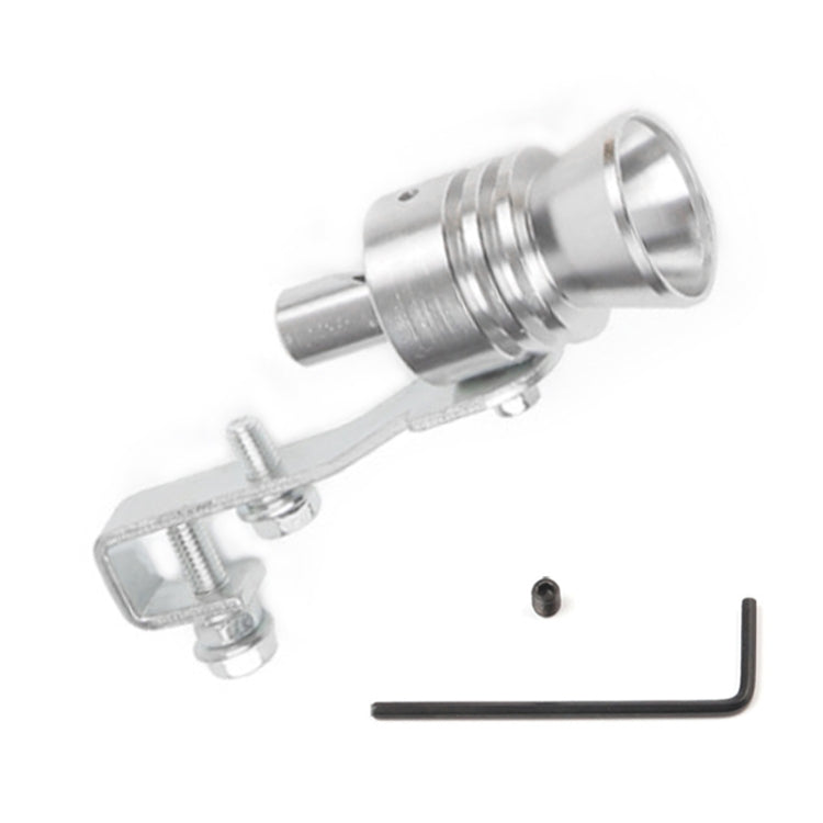 Universal Aluminum Turbo Sound Exhaust Muffler Pipe Whistle Car / Motorcycle Simulator Whistler, Size: L, Outside Diameter: 30mm(Silver) - free shipping - PMC TechLife - Order now!
