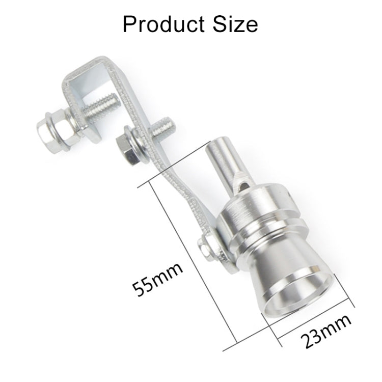 Universal Aluminum Turbo Sound Exhaust Muffler Pipe Whistle Car / Motorcycle Simulator Whistler, Size: M, Outside Diameter: 23mm(Silver) - Exhaust Pipes by PMC TechLife | Online Shopping South Africa | PMC TechLife | Buy Now Pay Later Mobicred
