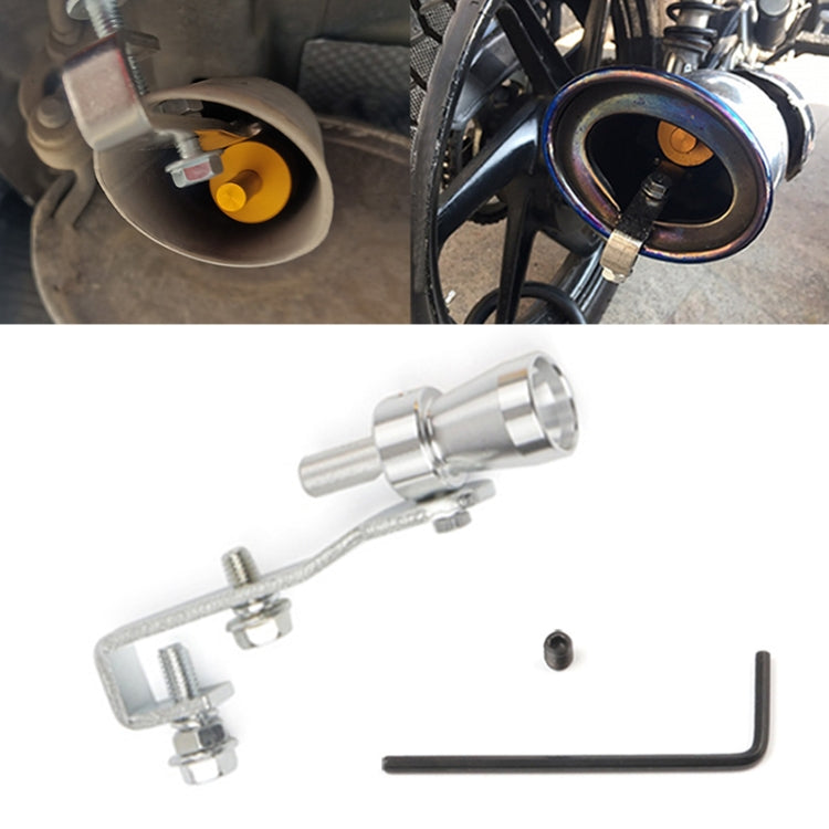 Universal Aluminum Turbo Sound Exhaust Muffler Pipe Whistle Car / Motorcycle Simulator Whistler, Size: S, Outside Diameter: 20mm(Silver) - free shipping - PMC TechLife - Order now!