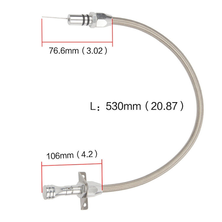 Car Flexible Stainless Transmission Gearbox Oil Dipstick 530mm Oil Measuring Rod for Chevrolet(Black) - Inspection Tools by PMC TechLife | Online Shopping South Africa | PMC TechLife | Buy Now Pay Later Mobicred