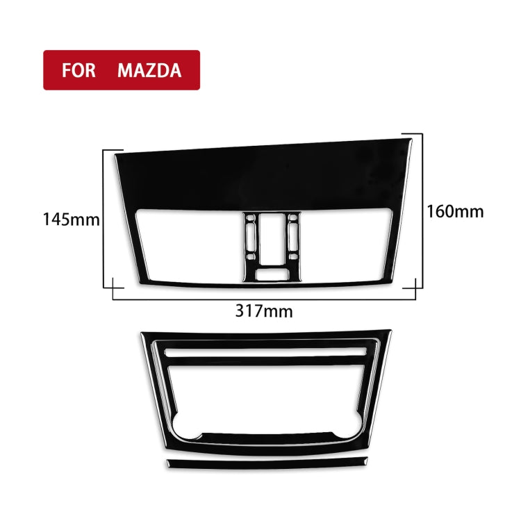 For Mazda 3 Axela 2010-2013 5 in 1 Car Central Control Navigation Set A Decorative Sticker, Right Drive - Car Interior Mouldings by PMC TechLife | Online Shopping South Africa | PMC TechLife | Buy Now Pay Later Mobicred