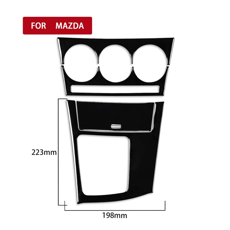 For Mazda 3 Axela 2010-2013 4 in 1 Car AC Gear Frame Set A Decorative Sticker, Left Drive - Car Interior Mouldings by PMC TechLife | Online Shopping South Africa | PMC TechLife | Buy Now Pay Later Mobicred