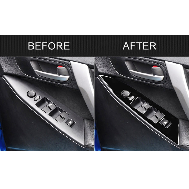 For Mazda 3 Axela 2010-2013 4 in 1 Car Window Lift Panel Decorative Sticker, Right Drive - Car Interior Mouldings by PMC TechLife | Online Shopping South Africa | PMC TechLife | Buy Now Pay Later Mobicred