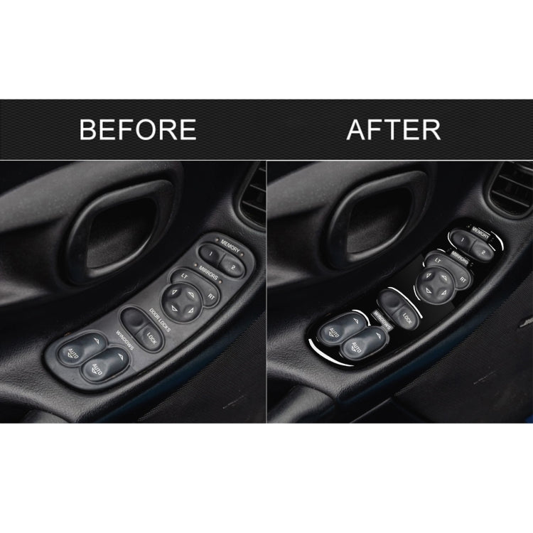 For Chevrolet Corvette C5 1998-2004 2 in 1 Car Door Control Panel with Memory Seat Decorative Sticker, Left Drive - Car Interior Mouldings by PMC TechLife | Online Shopping South Africa | PMC TechLife | Buy Now Pay Later Mobicred