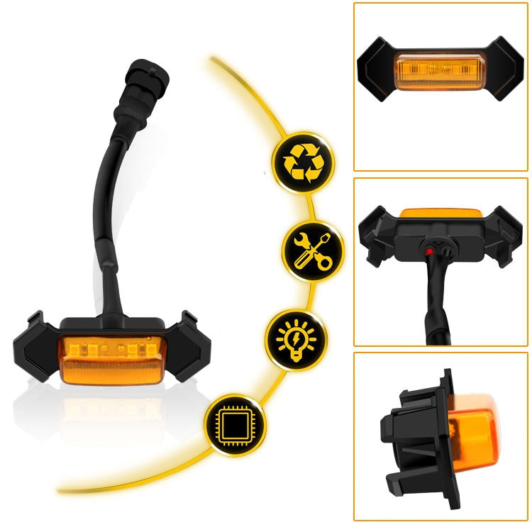 For Toyota Tacoma TRD 2016-2019 4 in 1 Car LED Front Grille Warning Lights, Daytime Running Lights & Wide Lights (Yellow Light) - Clearance Lights by PMC TechLife | Online Shopping South Africa | PMC TechLife | Buy Now Pay Later Mobicred