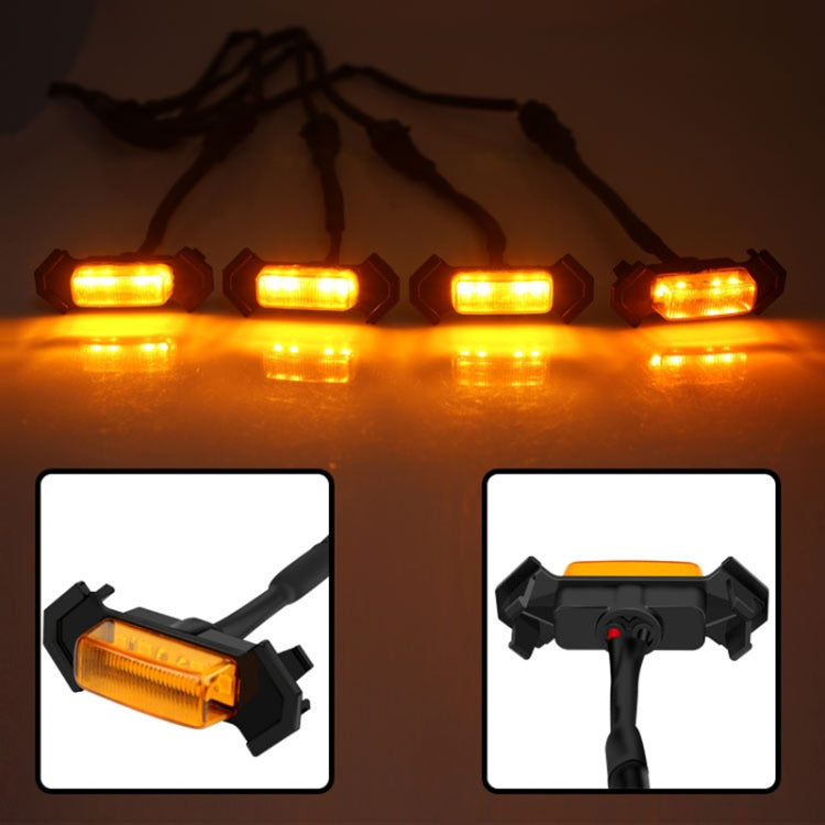 For Toyota Tacoma TRD 2016-2019 4 in 1 Car LED Front Grille Warning Lights, Daytime Running Lights & Wide Lights (Yellow Light) - Clearance Lights by PMC TechLife | Online Shopping South Africa | PMC TechLife | Buy Now Pay Later Mobicred