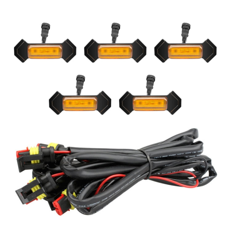 For Toyota Tacoma TRD 2016-2019 5 in 1 Car LED Front Grille Warning Lights, Daytime Running Lights & Wide Lights (Yellow Light) - Clearance Lights by PMC TechLife | Online Shopping South Africa | PMC TechLife | Buy Now Pay Later Mobicred