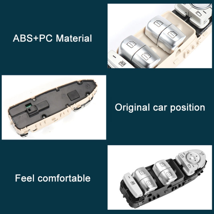 Car Auto Electronic Window Master Control Switch Button for Mercedes-Benz C Class W205 2015-2021 (Brown) - Car Switches by PMC TechLife | Online Shopping South Africa | PMC TechLife | Buy Now Pay Later Mobicred