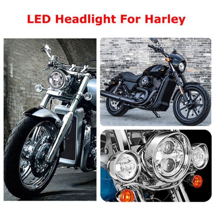 5.75 inch DC12V 6000K-6500K 40W Car LED Headlight for Harley (Silver) - LED Headlamps by PMC TechLife | Online Shopping South Africa | PMC TechLife | Buy Now Pay Later Mobicred