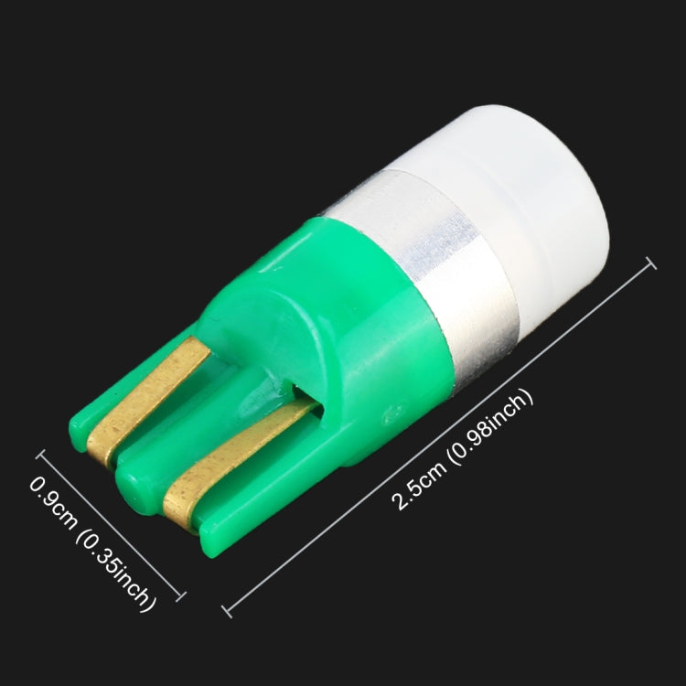 10 PCS T10 / W5W / 168 / 194 DC12V / 0.6W 1LEDs SMD-3030 Car Clearance Light (Green Light) - Clearance Lights by PMC TechLife | Online Shopping South Africa | PMC TechLife | Buy Now Pay Later Mobicred
