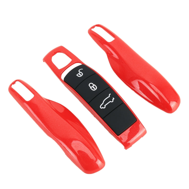 Car Plastic Key Shell Key Case for Porsche (Red) - Car Key Cases by PMC TechLife | Online Shopping South Africa | PMC TechLife