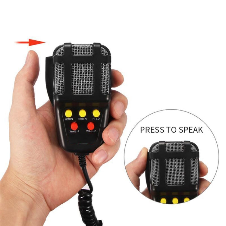 HW-1006B 12V 100W 125dB 5-tone Car Electric Alarm Air Horn Siren Speaker 5 Sound Tone Super Loud with Mic - Security Alarm System by PMC TechLife | Online Shopping South Africa | PMC TechLife | Buy Now Pay Later Mobicred