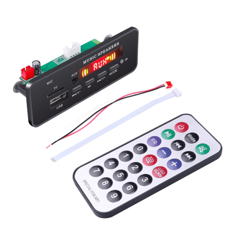 Car 12V 2x3W Audio MP3 Player Decoder Board FM Radio TF USB 3.5mm AUX, with Bluetooth & Recording Call Function & Remote Control - Car MP3 & MP4 & MP5 by PMC TechLife | Online Shopping South Africa | PMC TechLife | Buy Now Pay Later Mobicred