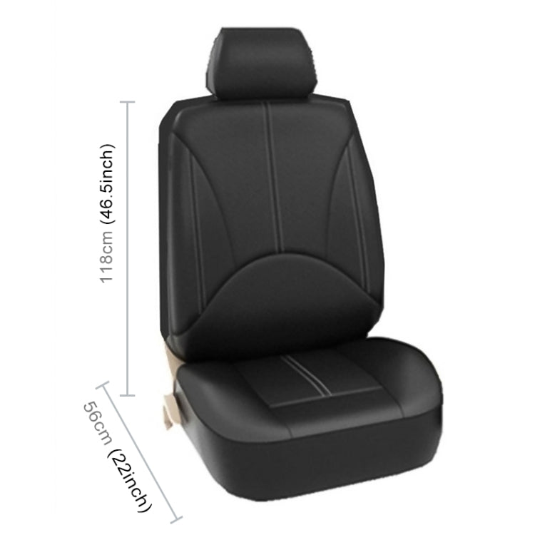 4 in 1 Universal PU Leather Four Seasons Anti-Slippery Front Seat Cover Cushion Mat Set for 2 Seat Car(Beige) - Seat Accessories by PMC TechLife | Online Shopping South Africa | PMC TechLife | Buy Now Pay Later Mobicred