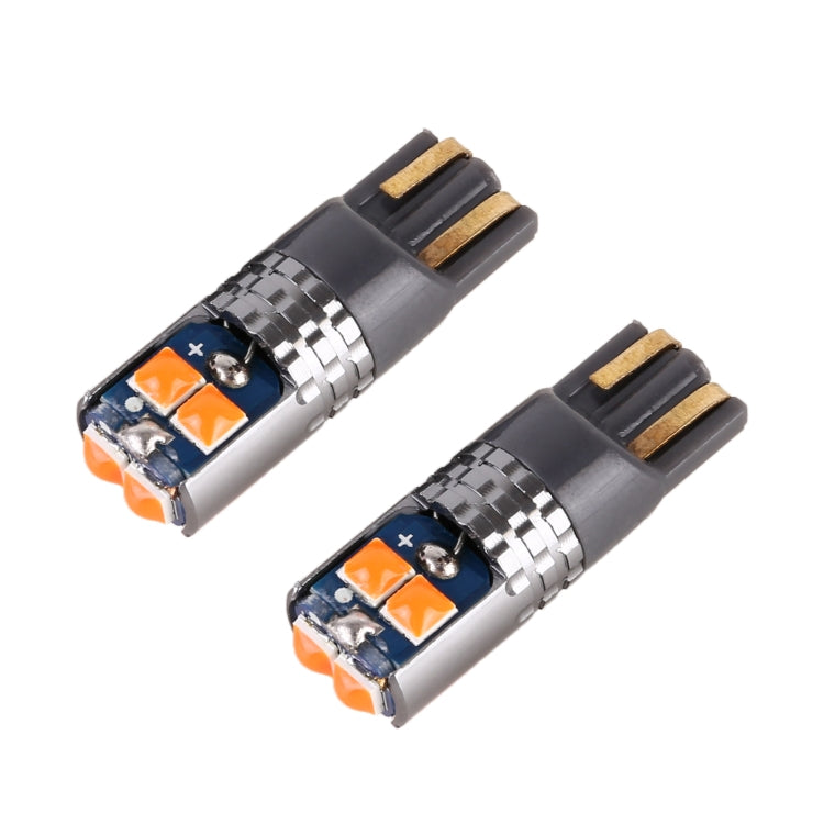 2 PCS T10 / W5W / 168 DC12-24V / 1.8W / 6000K / 140LM Car Clearance Light 4LEDs SMD-3030 Lamp Beads with Decoding & Constant Current (Yellow Light) - Clearance Lights by PMC TechLife | Online Shopping South Africa | PMC TechLife | Buy Now Pay Later Mobicred