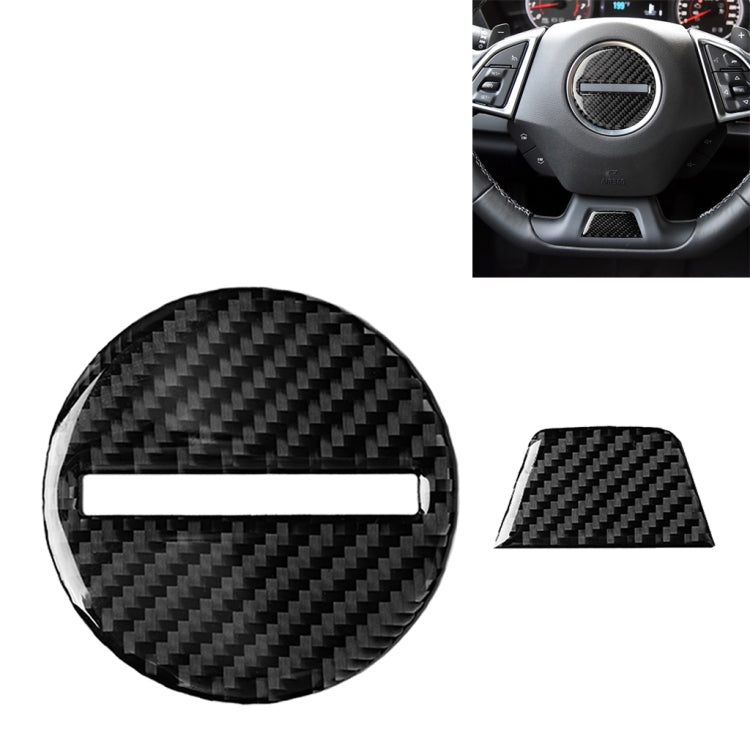 2 in 1 Car Carbon Fiber Steering Wheel Button Decorative Sticker for Chevrolet Camaro 2017-2019, Left and Right Drive Universal - Car Interior Mouldings by PMc TechLife | Online Shopping South Africa | PMc TechLife | Buy Now Pay Later Mobicred
