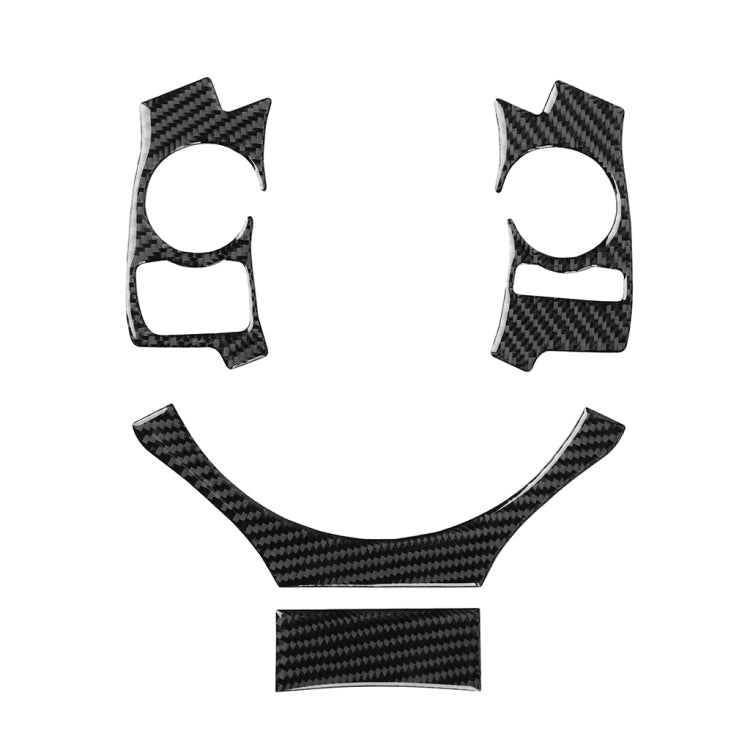 4 in 1 Car Carbon Fiber Steering Wheel Button Decorative Sticker for Lexus IS250 NX200 200t 300h, Left and Right Drive Universal - Car Interior Mouldings by PMC TechLife | Online Shopping South Africa | PMC TechLife | Buy Now Pay Later Mobicred