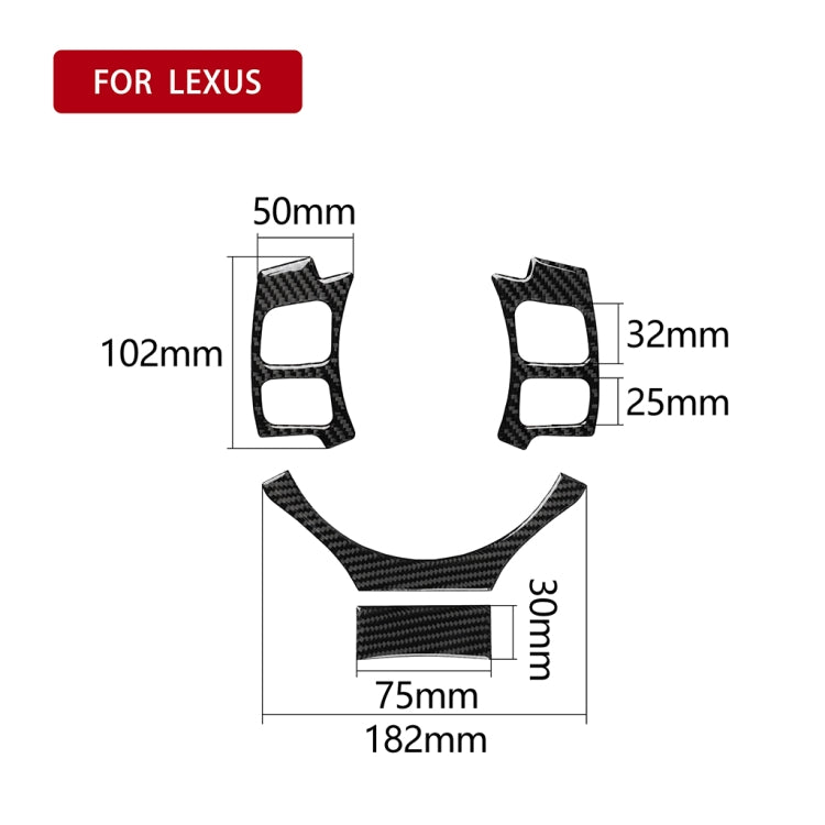 4 in 1 Car Carbon Fiber Steering Wheel Button Decorative Sticker for Lexus IS250 NX200 200t 300h, Left and Right Drive Universal - free shipping - PMC TechLife - Order now!