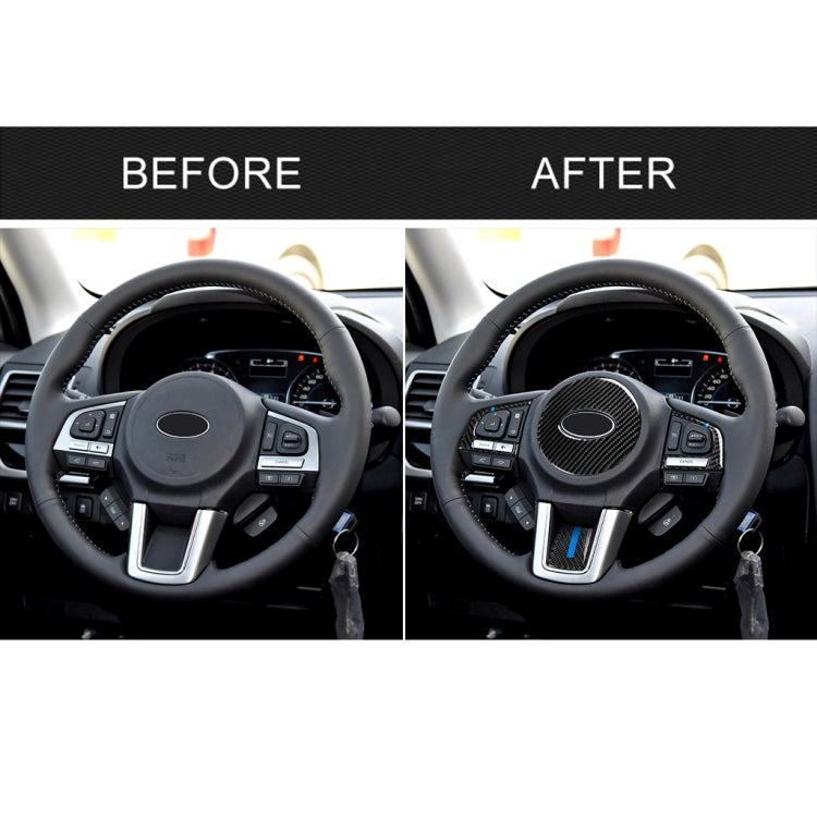 4 in 1 Car Carbon Fiber Blue Steering Wheel Button Decorative Sticker for Subaru Forester 2016-2018, Left and Right Drive Universal - Car Interior Mouldings by PMC TechLife | Online Shopping South Africa | PMC TechLife | Buy Now Pay Later Mobicred