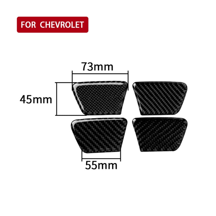 4 PCS Car Carbon Fiber Door Bowl Decorative Sticker for Chevrolet Cruze 2009-2015, Left and Right Drive Universal - Car Interior Mouldings by PMC TechLife | Online Shopping South Africa | PMC TechLife | Buy Now Pay Later Mobicred