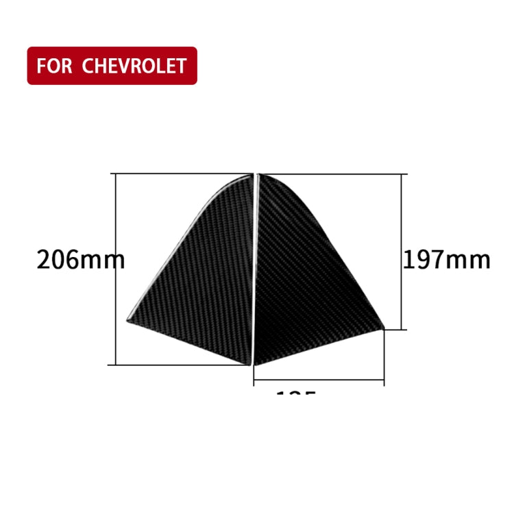 Car Carbon Fiber Rear Triangle Glass Decorative Sticker for Chevrolet Cruze 2009-2015, Left and Right Drive Universal - Car Interior Mouldings by PMC TechLife | Online Shopping South Africa | PMC TechLife | Buy Now Pay Later Mobicred