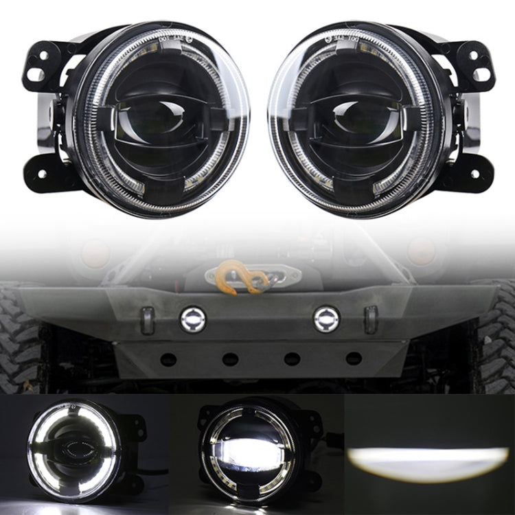 2 PCS 4 inch Car LED Angel Eyes Spotlight Modified Fog Lights for Jeep Wrangler / Dodge / Chrysler PT Cruiser - Work Lights by PMC TechLife | Online Shopping South Africa | PMC TechLife | Buy Now Pay Later Mobicred