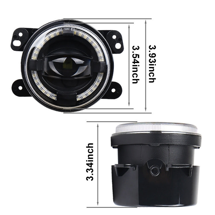 2 PCS 4 inch Car LED Angel Eyes Spotlight Modified Fog Lights for Jeep Wrangler / Dodge / Chrysler PT Cruiser - Work Lights by PMC TechLife | Online Shopping South Africa | PMC TechLife | Buy Now Pay Later Mobicred