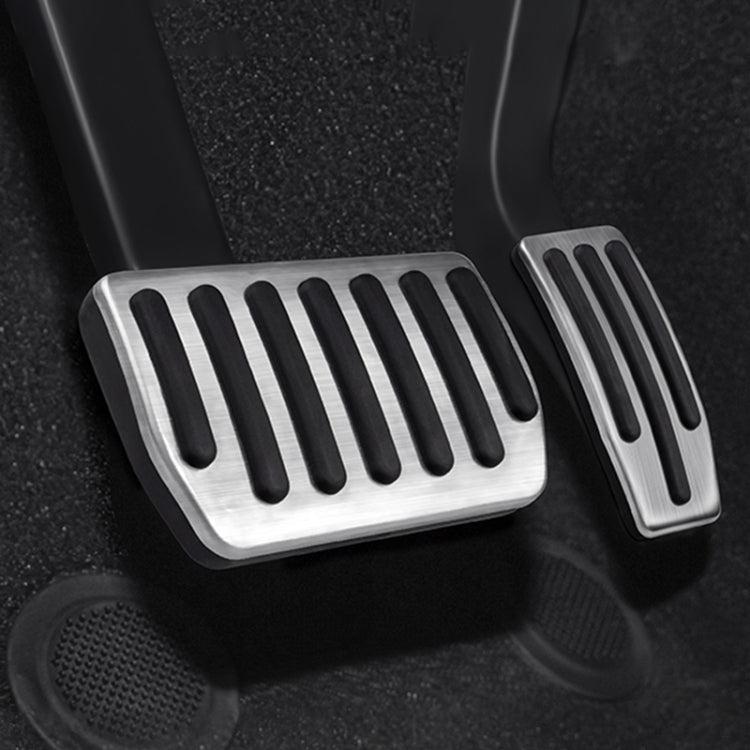 2 in 1 Car Non-Slip Pedals Foot Brake Pad Cover Set for Tesla Model S / X (Silver) - free shipping - PMC TechLife - Order now!