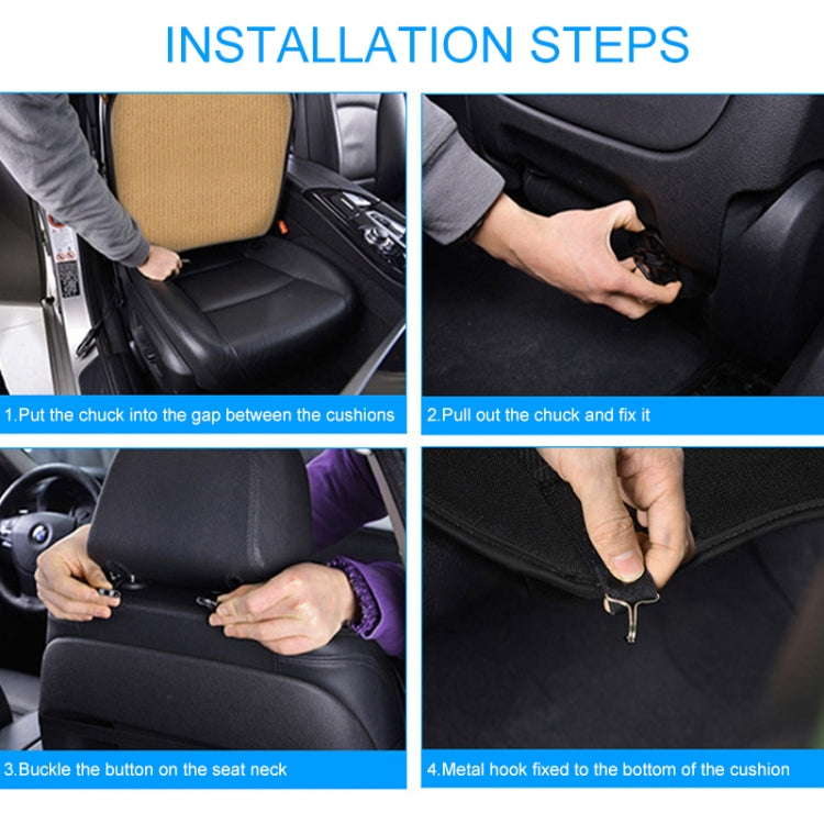 Car 12V Cushion Summer USB Breathable Ice Silk Seat Cover, Eight Fans + Ventilation and Refrigeration (Black) - Seat Accessories by PMC TechLife | Online Shopping South Africa | PMC TechLife | Buy Now Pay Later Mobicred