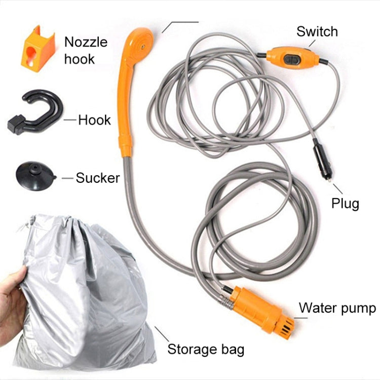 12V Portable Outdoor Universal Car Electric Shower Sprinkler Washer (Orange) - Car washing supplies by PMC TechLife | Online Shopping South Africa | PMC TechLife | Buy Now Pay Later Mobicred