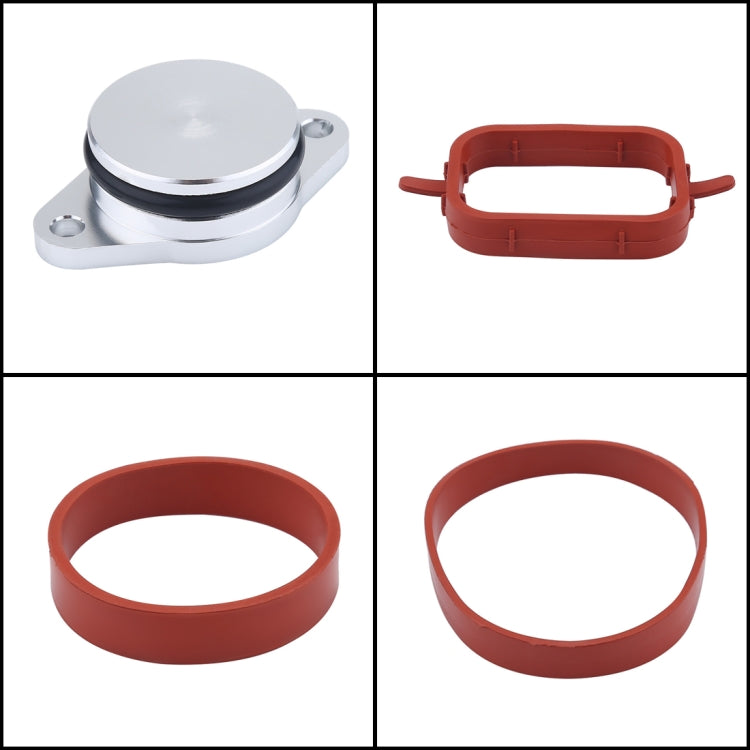 4x33mm Car Swirl Flap Air Intake Aluminum Gasket Remove Repair Kit(Silver) - Engine Fittings by PMC TechLife | Online Shopping South Africa | PMC TechLife | Buy Now Pay Later Mobicred