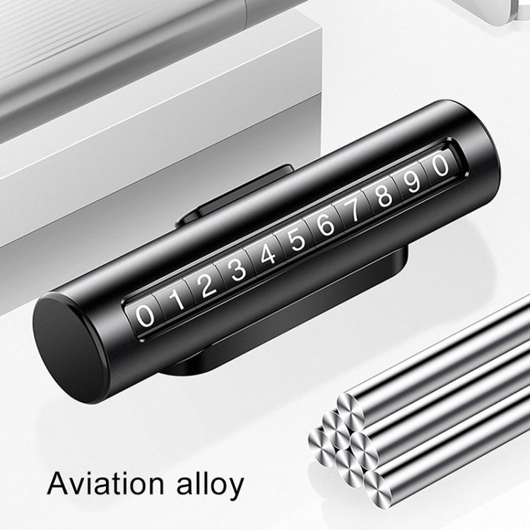 Car Metal Roller Creative Temporary Parking Card Parking Number Card (Black) - Parking Card by PMC TechLife | Online Shopping South Africa | PMC TechLife | Buy Now Pay Later Mobicred