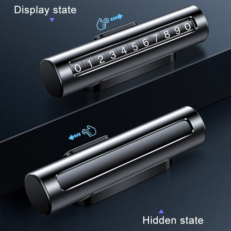 Car Metal Roller Creative Temporary Parking Card Parking Number Card (Silver) - Parking Card by PMC TechLife | Online Shopping South Africa | PMC TechLife | Buy Now Pay Later Mobicred