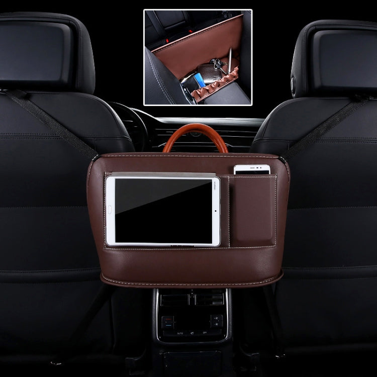 Car Front Seat Hanging Bag Mobile Phone Storage Bag (Coffee) - free shipping - PMC Jewellery - Order now!