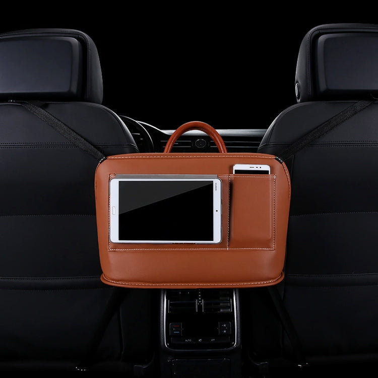 Car Front Seat Hanging Bag Mobile Phone Storage Bag (Brown) - Stowing Tidying by PMC Jewellery | Online Shopping South Africa | PMC Jewellery | Buy Now Pay Later Mobicred