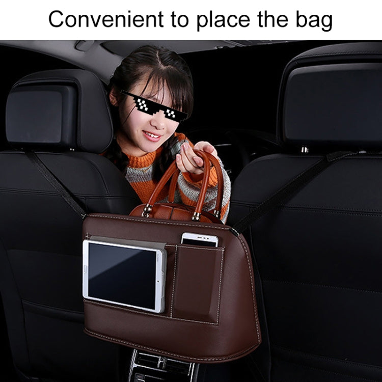 Car Front Seat Hanging Bag Mobile Phone Storage Bag (Brown) - Stowing Tidying by PMC Jewellery | Online Shopping South Africa | PMC Jewellery | Buy Now Pay Later Mobicred