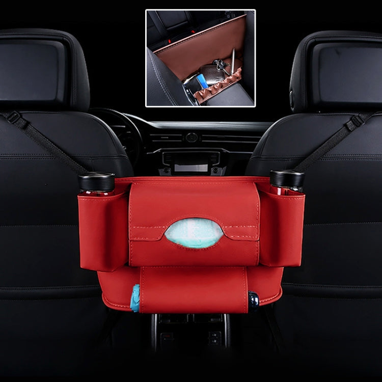 Car Front Seat Hanging Bag Paper Towel / Water Cup Storage Bag(Red) - free shipping - PMC Jewellery - Order now!
