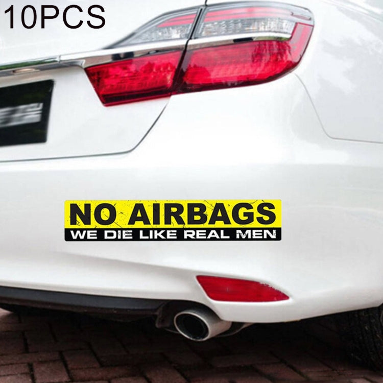 10 PCS Car NO AIRBAGS Words Random Decorative Sticker - Decorative Sticker by PMC TechLife | Online Shopping South Africa | PMC TechLife | Buy Now Pay Later Mobicred