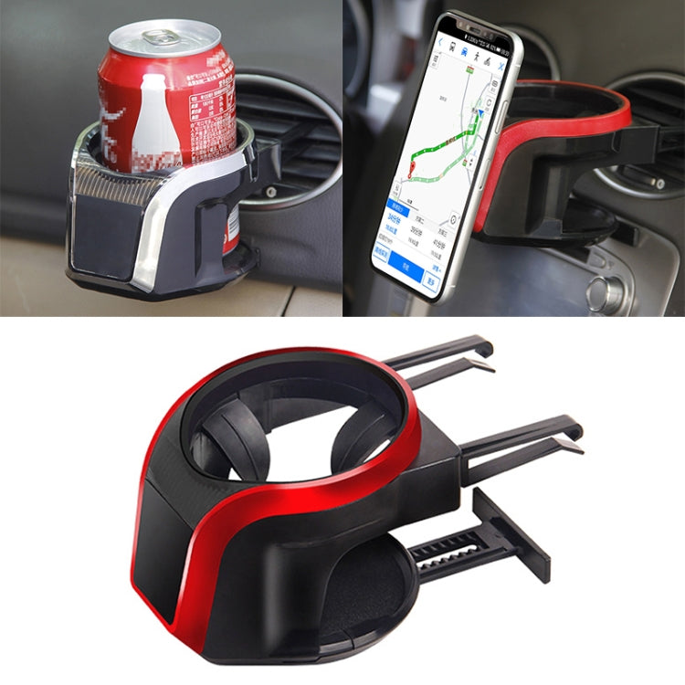 2 in 1 Car Air Outlet Magnetic Mount Beverage Cup Stand Phone Holder(Red) - Car Drink Holders by PMC TechLife | Online Shopping South Africa | PMC TechLife | Buy Now Pay Later Mobicred