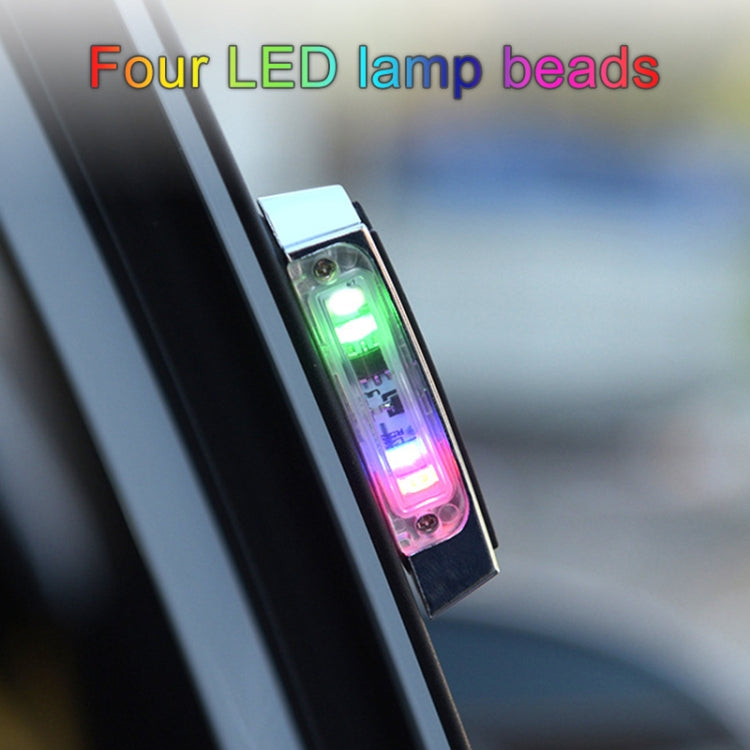 2 PCS Car LED Door Warning Lights Anti-collision Door Opening Lamp Flashing Lights (Silver) - Warning Lights by PMC TechLife | Online Shopping South Africa | PMC TechLife | Buy Now Pay Later Mobicred