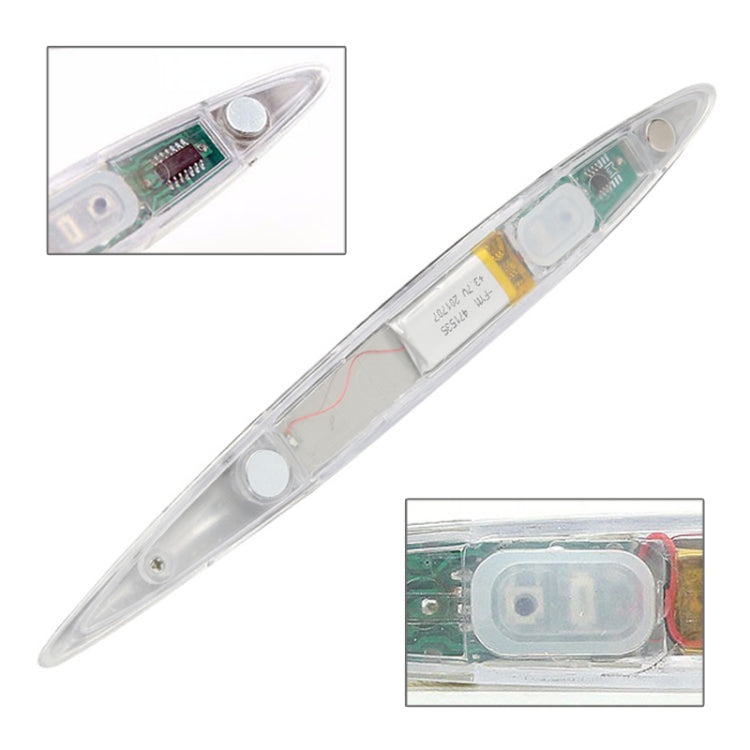 Car Solar Shark Gill Warning Lights Car Door Anti-collision Rear-end Collision LED Dlashing Lamp, Mode: Constant Bright + Flashing (Gold) - Warning Lights by PMC TechLife | Online Shopping South Africa | PMC TechLife | Buy Now Pay Later Mobicred