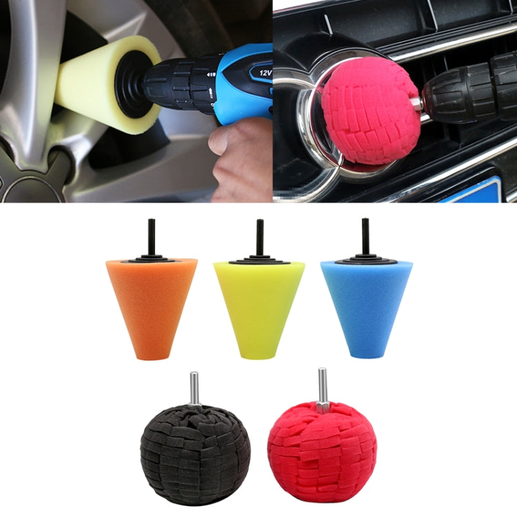 5 in 1 3 inch Car Polishing Disc Set Wheel Rim Polishing Waxing Sponge - Polishing Machine & Accessories by PMC TechLife | Online Shopping South Africa | PMC TechLife | Buy Now Pay Later Mobicred