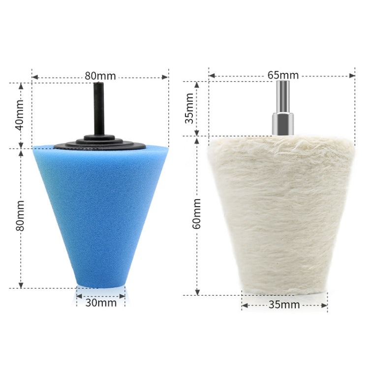 6 in 1 3 inch Car Polishing Disc Set Wheel Rim Polishing Waxing Sponge - Polishing Machine & Accessories by PMC TechLife | Online Shopping South Africa | PMC TechLife | Buy Now Pay Later Mobicred