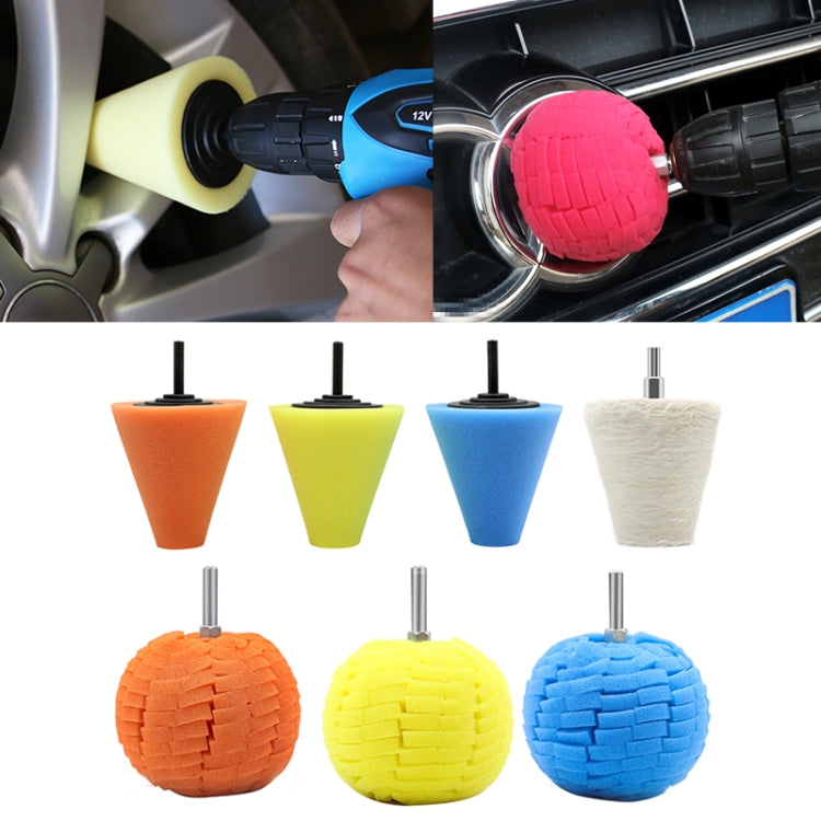 7 in 1 3 inch Car Polishing Disc Set Wheel Rim Polishing Waxing Sponge - Polishing Machine & Accessories by PMC TechLife | Online Shopping South Africa | PMC TechLife | Buy Now Pay Later Mobicred
