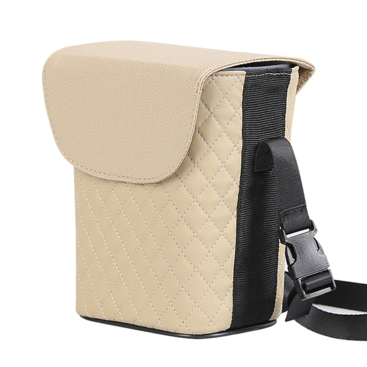 Car Back Seat Hook Garbage Can Car Storage Box (Beige) - Seat Accessories by PMC Jewellery | Online Shopping South Africa | PMC Jewellery | Buy Now Pay Later Mobicred