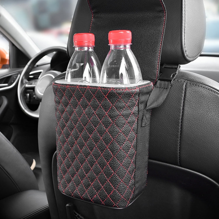 Car Back Seat Hook Garbage Can Car Storage Box (Beige) - Seat Accessories by PMC Jewellery | Online Shopping South Africa | PMC Jewellery | Buy Now Pay Later Mobicred