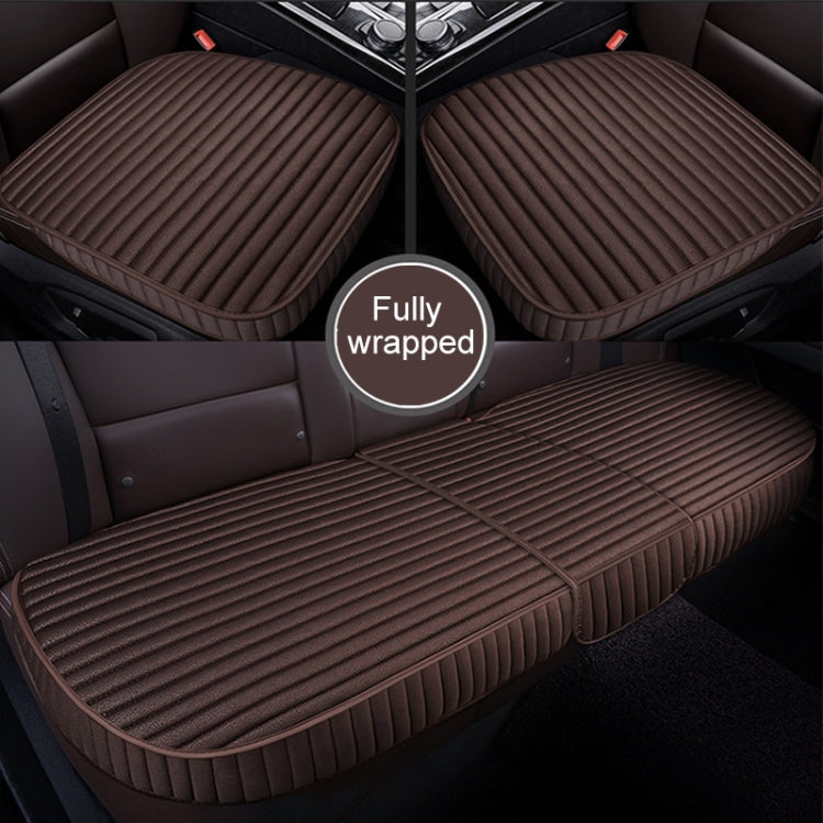 3 in 1 Car Seat Cushion Free Binding All Inclusive Seat Mat Set (Coffee) - Seat Accessories by PMC TechLife | Online Shopping South Africa | PMC TechLife | Buy Now Pay Later Mobicred